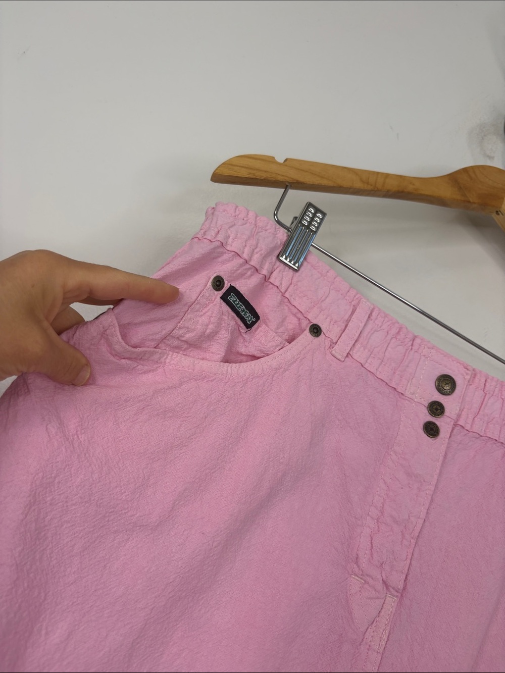 Ezze Wear Skirt Womens Large Light Pink Cotton Gauze A Line Midi Made in Canada - Picture 5 of 13